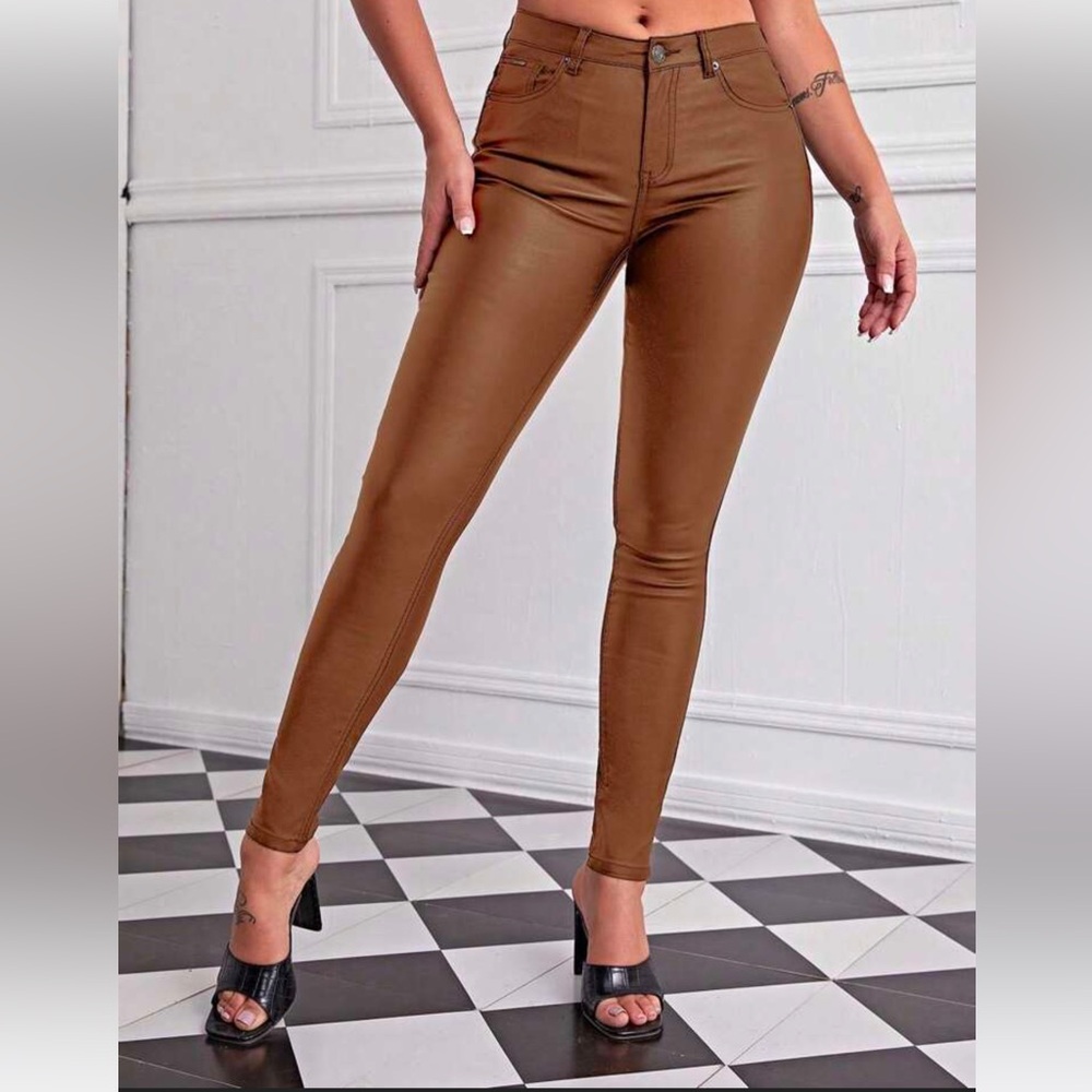 Leather Brown Pants